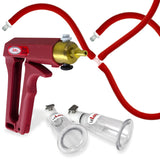 LeLuv MAXI Red Pistol Grip Nipple Pump Slippery Red Hose Large