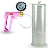 Maxi Pink Penis Pump + Protected Gauge - 12" x 4.10" Cylinder