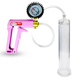 Maxi Pink Penis Pump + Protected Gauge - 9" x 1.65" Cylinder