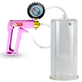 Maxi Pink Penis Pump + Protected Gauge - 9" x 4.10" Cylinder