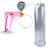 MAXI Pink Penis Pump w/ Gauge with 12" x 3.0" Cylinder