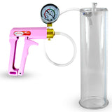 MAXI Pink Penis Pump w/ Gauge with 12" x 3.25" Cylinder