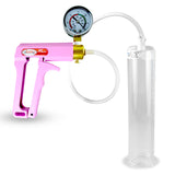 MAXI Pink + Gauge 9" Length Penis Pump with - 1.75" Diameter