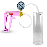 MAXI Pink + Gauge 9" Length Penis Pump with - 2.75" Diameter