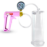 MAXI Pink + Gauge 9" Length Penis Pump with - 3.25" Diameter