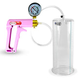 MAXI Pink + Gauge 9" Length Penis Pump with - 3.50" Diameter