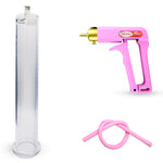 Maxi Pink Handle Silicone Hose | Penis Pump | 12" x 1.65" Cylinder