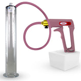 Maxi Pink Handle Silicone Hose | Penis Pump + 12" x 1.75" Wide Flange Cylinder