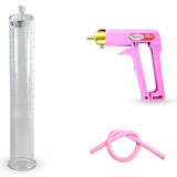 Maxi Pink Handle Silicone Hose | Penis Pump + 12" x 1.75" Cylinder