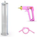 Maxi Pink Handle Silicone Hose | Penis Pump + 12" x 2.25" Cylinder