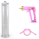 Maxi Pink Handle Silicone Hose | Penis Pump + 12" x 2.50" Cylinder