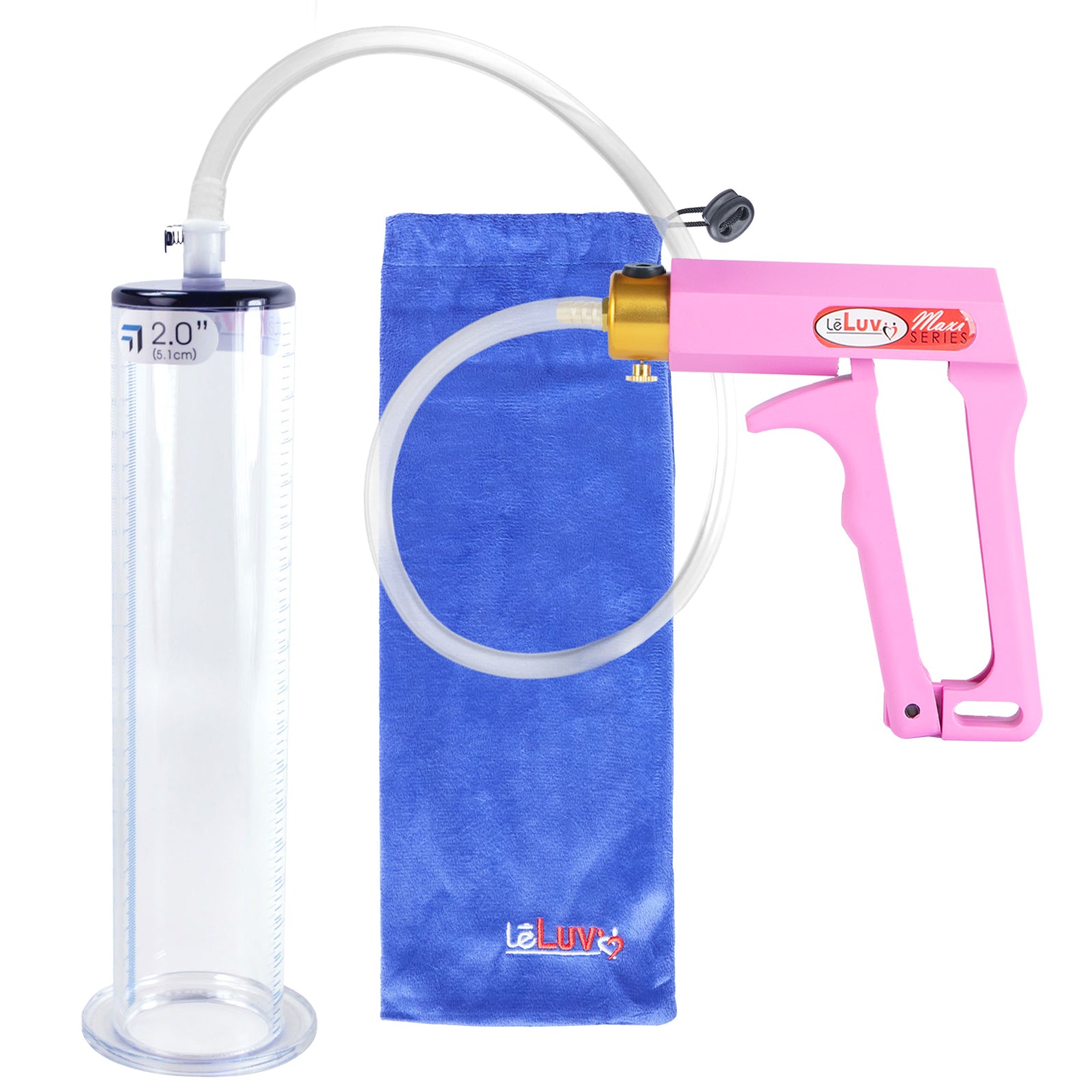 MAXI Pink Penis Pump with 9" x 2.00" WIDE Flange Cylinder