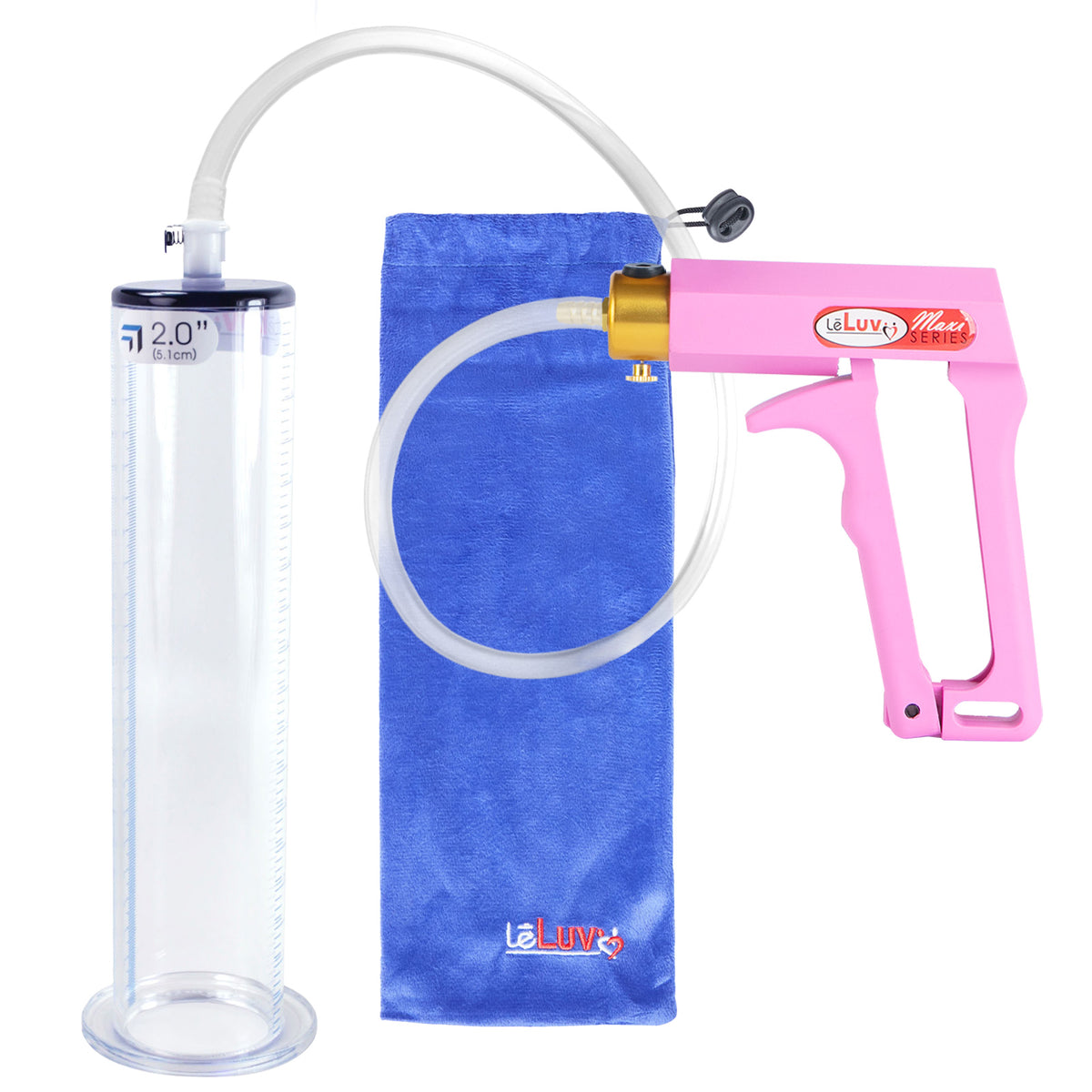 MAXI Pink Penis Pump with 9" x 2.00" WIDE Flange Cylinder