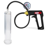 Maxi Black Handle Silicone Hose | Penis Pump + Gauge | 9" x 1.65" Cylinder