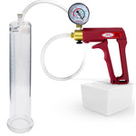 Maxi Red + Gauge 9" Length Penis Pump - 1.65" Diameter