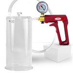 Maxi Red + Gauge 9" Length Penis Pump with - 4.50" Diameter
