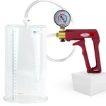 Maxi Red + Gauge 9" Length Penis Pump with - 5.00" Diameter