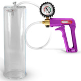 Maxi Purple Handle Clear Hose | Penis Pump + Protected Gauge | 9" x 3.70"
