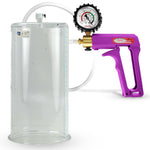 Maxi Purple Handle Clear Hose | Penis Pump + Protected Gauge | 9" x 1.50"