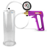 Maxi Purple Handle Clear Hose | Penis Pump + Protected Gauge | 9" x 3.00"