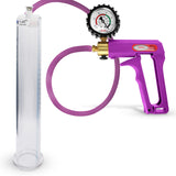 Maxi Purple 12" Penis Pump Premium Hose + Gauge & Cover - 1.65" Diameter with
