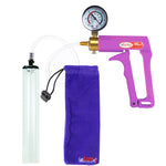 Maxi Purple Handle Clear Hose | Penis Pump + Gauge | 12" x 1.7" Thick-Walled Cylinder
