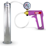 Maxi Purple Handle Clear Hose | Penis Pump + Gauge | 12" x 2.00" Wide Flange Cylinder