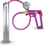 MAXI Purple Penis Pump with Premium Hose with Gauge 12" Length - 1.75" Diameter Wide Flange Cylinder