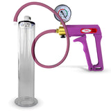 MAXI Purple Penis Pump with Premium Hose with Gauge 9" Length - 1.75" Diameter Wide Flange Cylinder