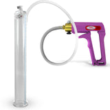 Maxi Purple Handle Clear Hose | Penis Pump + 12" x1.35" Cylinder