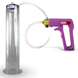 Maxi Purple Handle Clear Hose | Penis Pump + 12" x 2.25" Wide Flange Cylinder