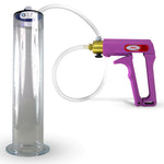 Maxi Purple Handle Clear Hose | Penis Pump + 12" x 2.50" Wide Flange Cylinder
