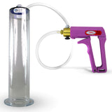 Maxi Purple Handle Clear Hose | Penis Pump + 12" x 2.50" Wide Flange Cylinder