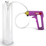 Maxi Purple Handle Clear Hose | Penis Pump + 12" x 3.00" Cylinder