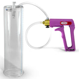 Maxi Purple Handle Clear Hose | Penis Pump + 12" x 3.25" Cylinder