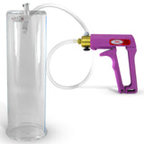 Maxi Purple Handle Clear Hose | Penis Pump + 12" x 3.70" Cylinder
