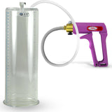 Maxi Purple Handle Clear Hose | Penis Pump | 12" x 4.10" Cylinder