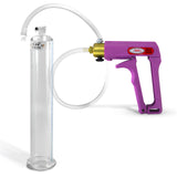 Maxi Purple Handle Clear Hose | Penis Pump + 9" x 1.35" Cylinder