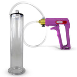 Maxi Purple Handle Clear Hose | Penis Pump + 9" Length x 2.00" WIDE Flange Cylinder