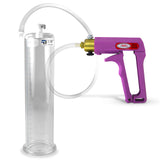 Maxi Purple Handle Clear Hose | Penis Pump + 9" x 2.125" Cylinder