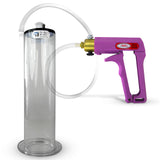 Maxi Purple Handle Clear Hose | Penis Pump + 9" Length x 2.25" WIDE Flange Cylinder