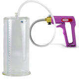 Maxi Purple Handle Clear Hose | Penis Pump | 9" x 4.10" Cylinder