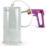 Maxi Purple Handle Clear Hose | Penis Pump | 9" x 4.50" Cylinder