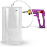 Maxi Purple Handle Clear Hose | Penis Pump | 9" x 5.00" Cylinder