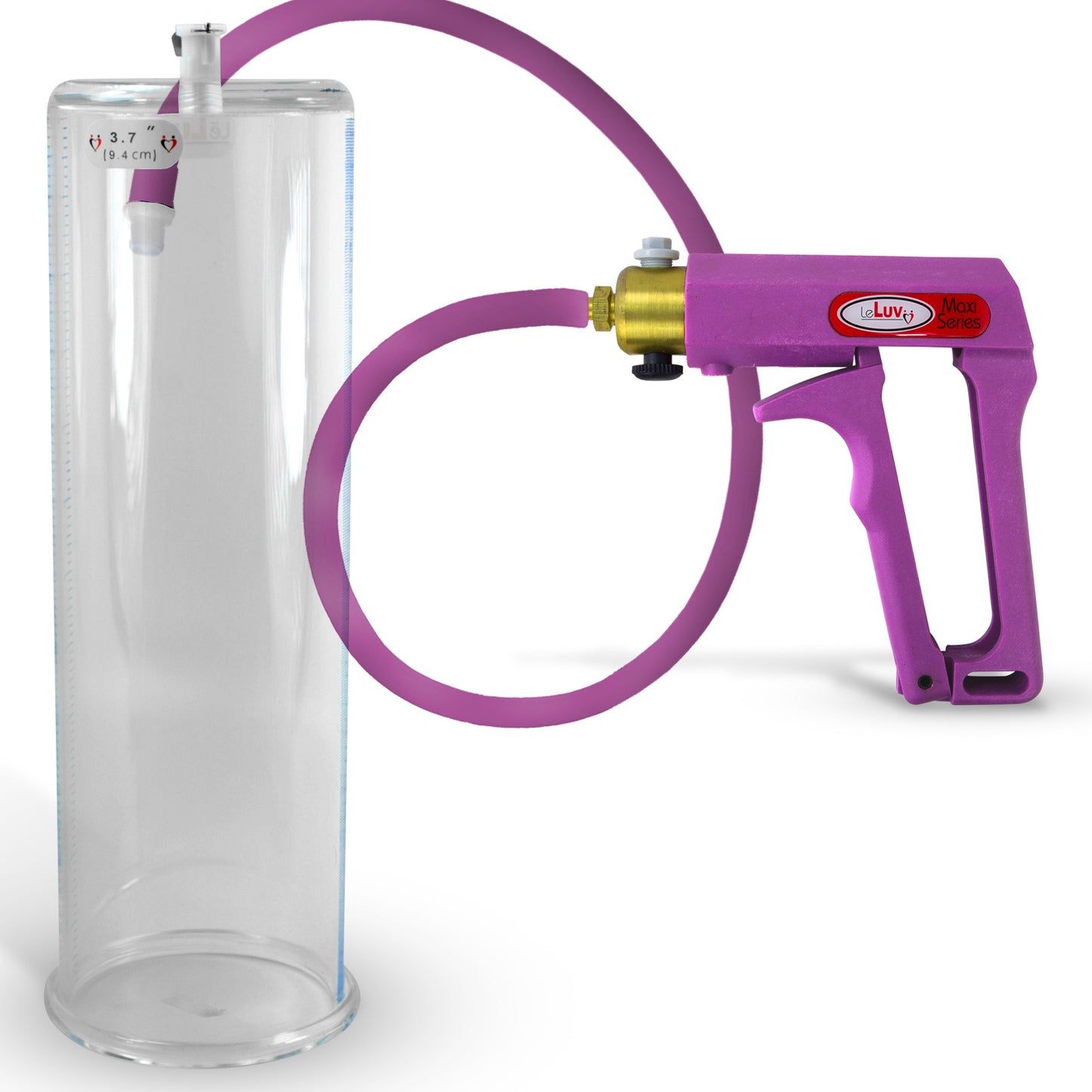 MAXI Purple Penis Pump with Premium Hose 12" x 3.70" Cylinder