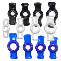 LeLuv Constriction Rings 4-Pack Clear Stretchy Handles