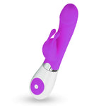 Rabbit Vibrator Voice/Sound Activated 30 Modes Smooth Silicone Purple