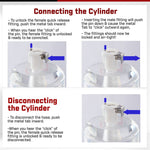 LeLuv JacVac Penis Pump - Swivel Handle + Protected Gauge - 9" Thick Wall, No Flange Cylinder