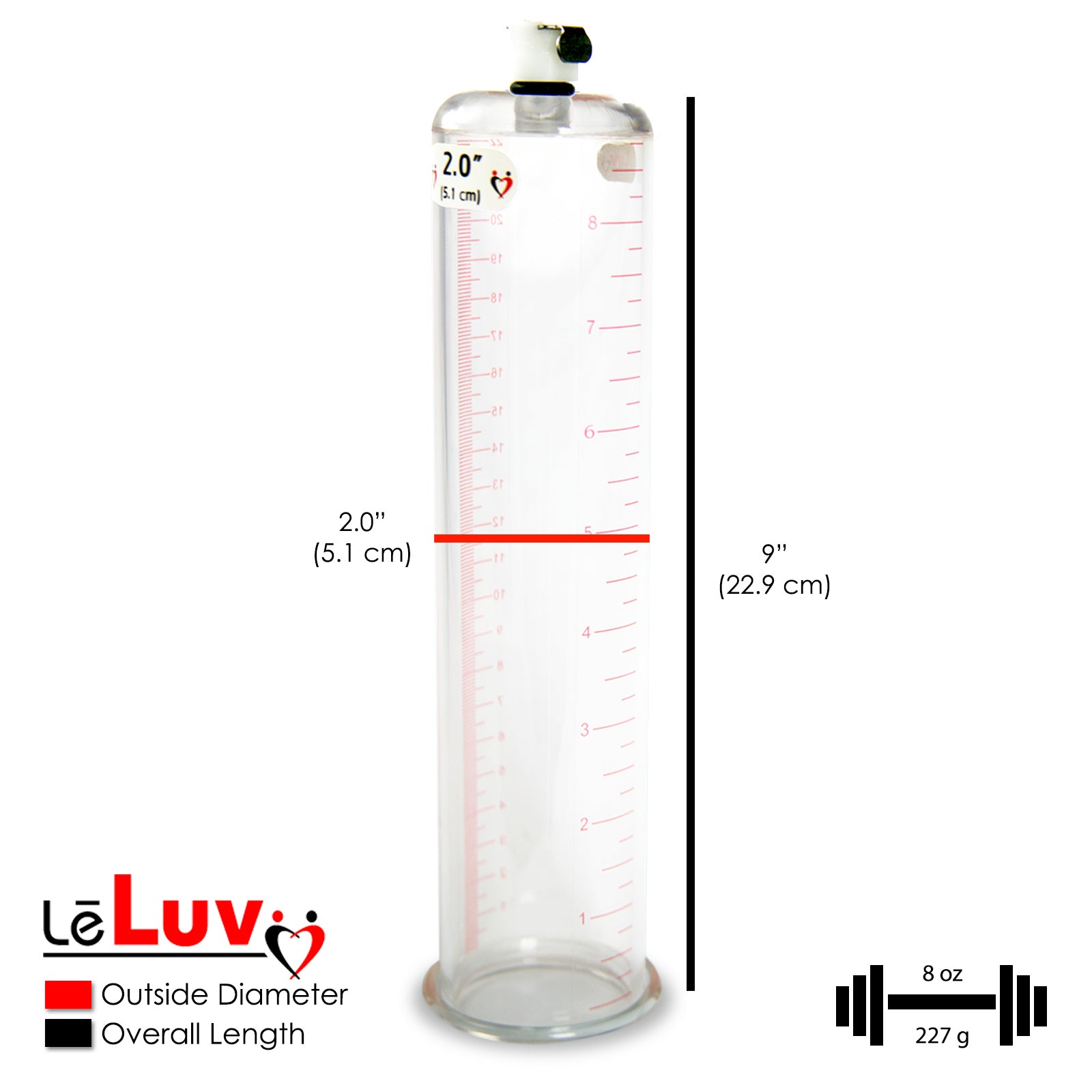Primo Pro+ Handle Penis Pump Silicone Hose | Round Flange Cylinder | No Accessories 