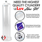 LeLuv Primo Lite Penis Pump -  Vacuum and Inflator Handle - Round Flange Cylinder Options